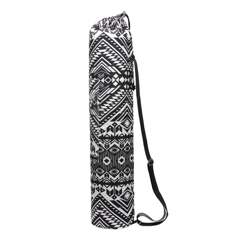 home indoor Yoga Mat Storage Bag Printed Zipper Drawstring Bags Carrier Organization Tool With Straps: A5