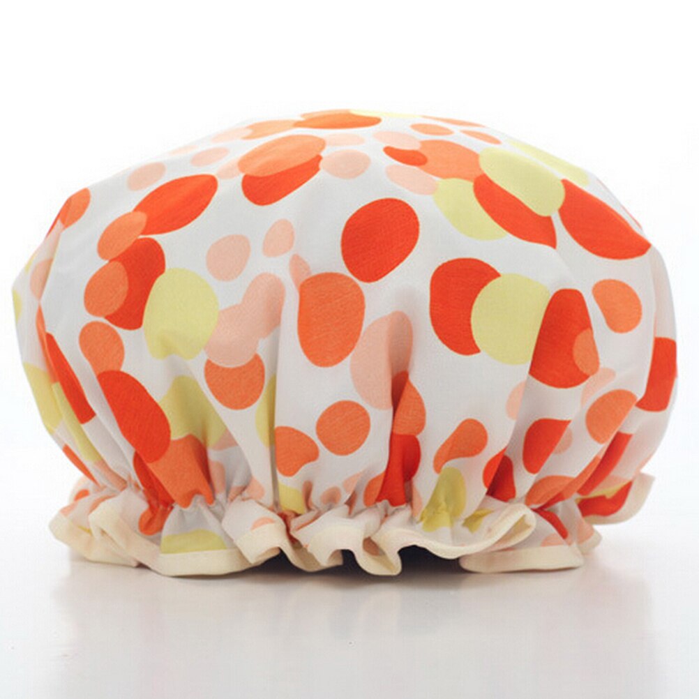 Elastiske badehætter til damer pige hat hår bad spa salon brusehætter dejligt hjerte blomst prik tryk vandtæt badehætte