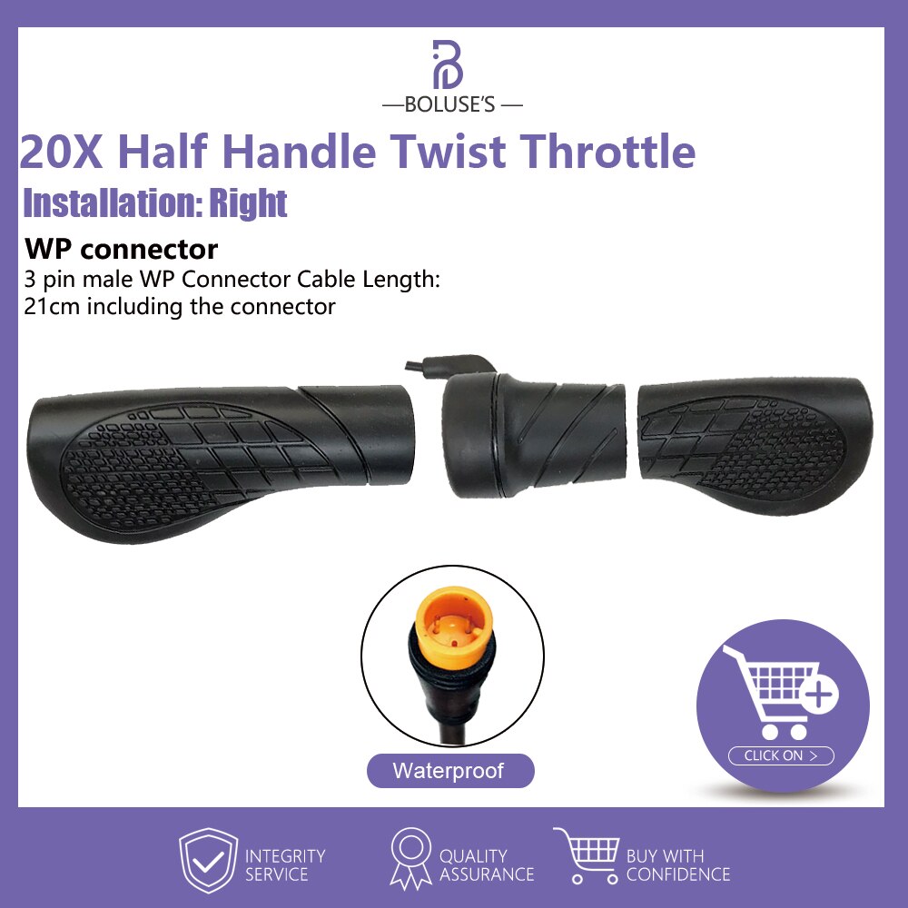 Wuxing 130X 108X 300X 21X Thumb Throttle 76X 20X Half FullTwist Throttle eBike Accelerator Electric Bike Accessories: 20X Half Waterproof