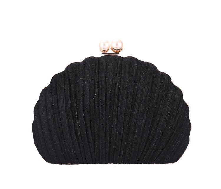 Summer dinner bag clutch bag fashionable sequins chain bag fashionable dinner bag diagonal across one shoulder evening bag f: Black