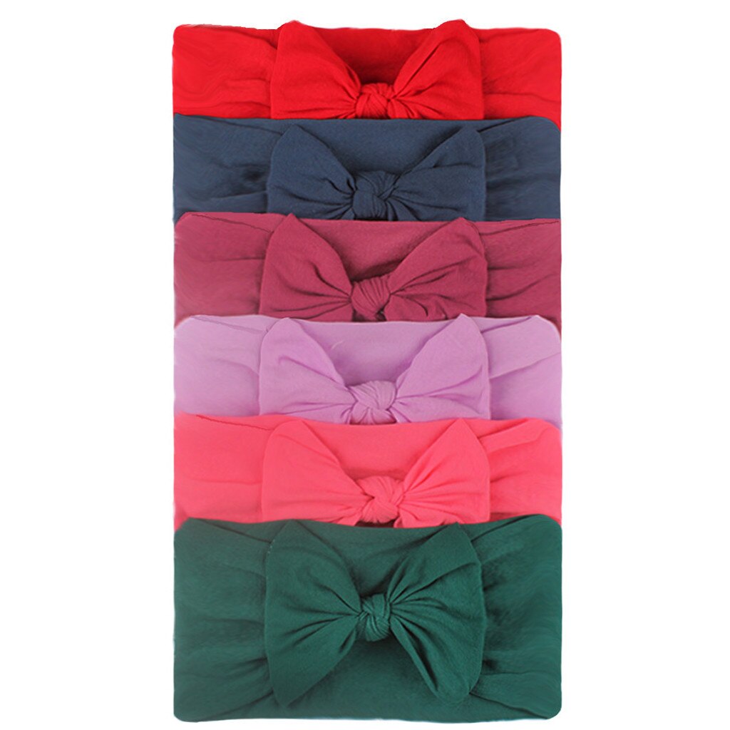 Girls Baby Toddler Turban Headband Hair Band Bow 5pcs Accessories Headwear Hair Accessoires Kids Резинки Для Волос Headband: B