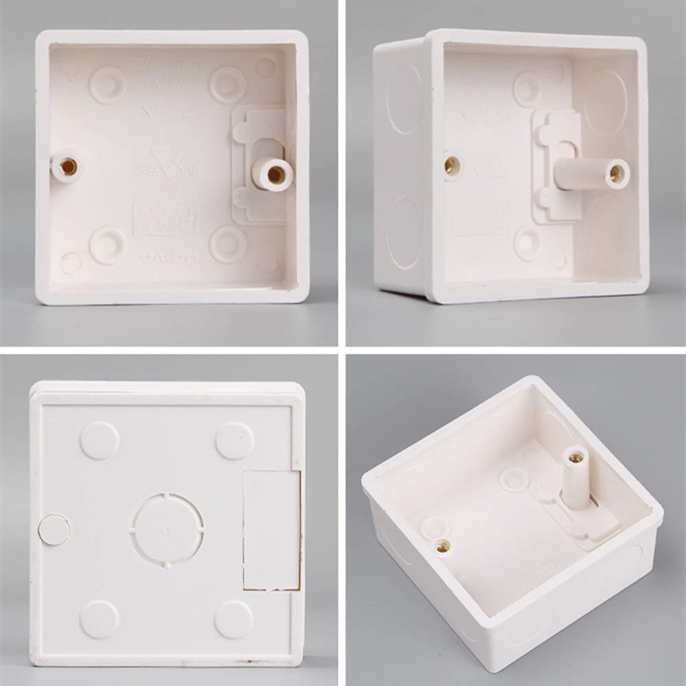86Type White PVC Flush-Type Wall Mounted Junction Box Wall Switch Box Electrical Outlet Mounting Cassette