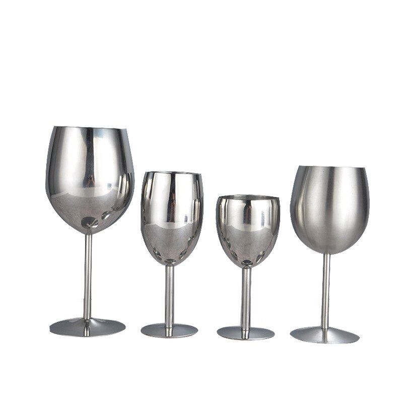 2 stk/sett vinglass rustfritt stål 18/8 metall vinglass bar vinglass champagne cocktail drikkekopp sjarm festutstyr