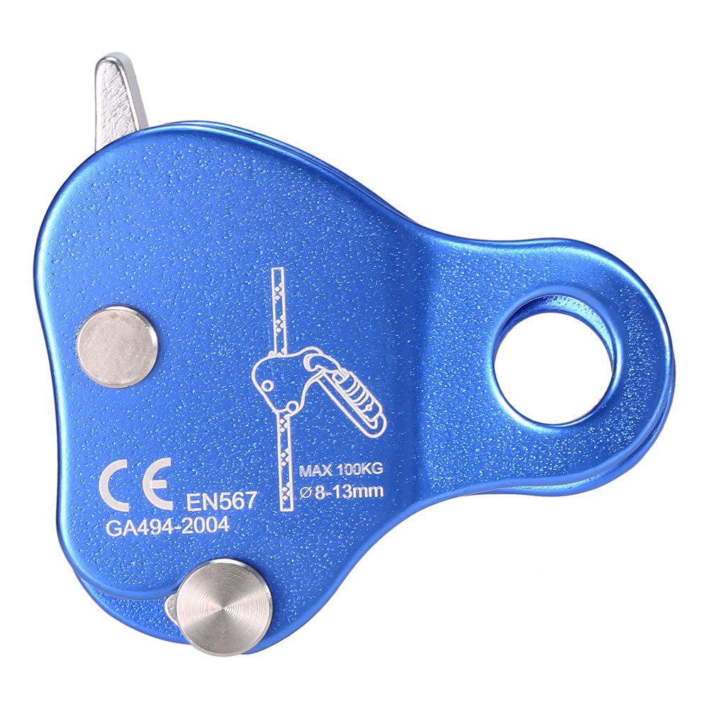 Safety Climbing Protective Ascender 220LB Climbing Protective Device Rope Grip Outdoor Climbing Rigging 8-13MM Rope: blue