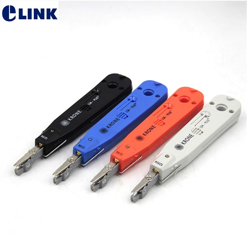 KRONE LSA-Plus Punch Down Tool Kit with Sensor for Telecom Phone Wire RJ11 Ethernet LAN Network Cat5 RJ45 Cable Portable ELINK