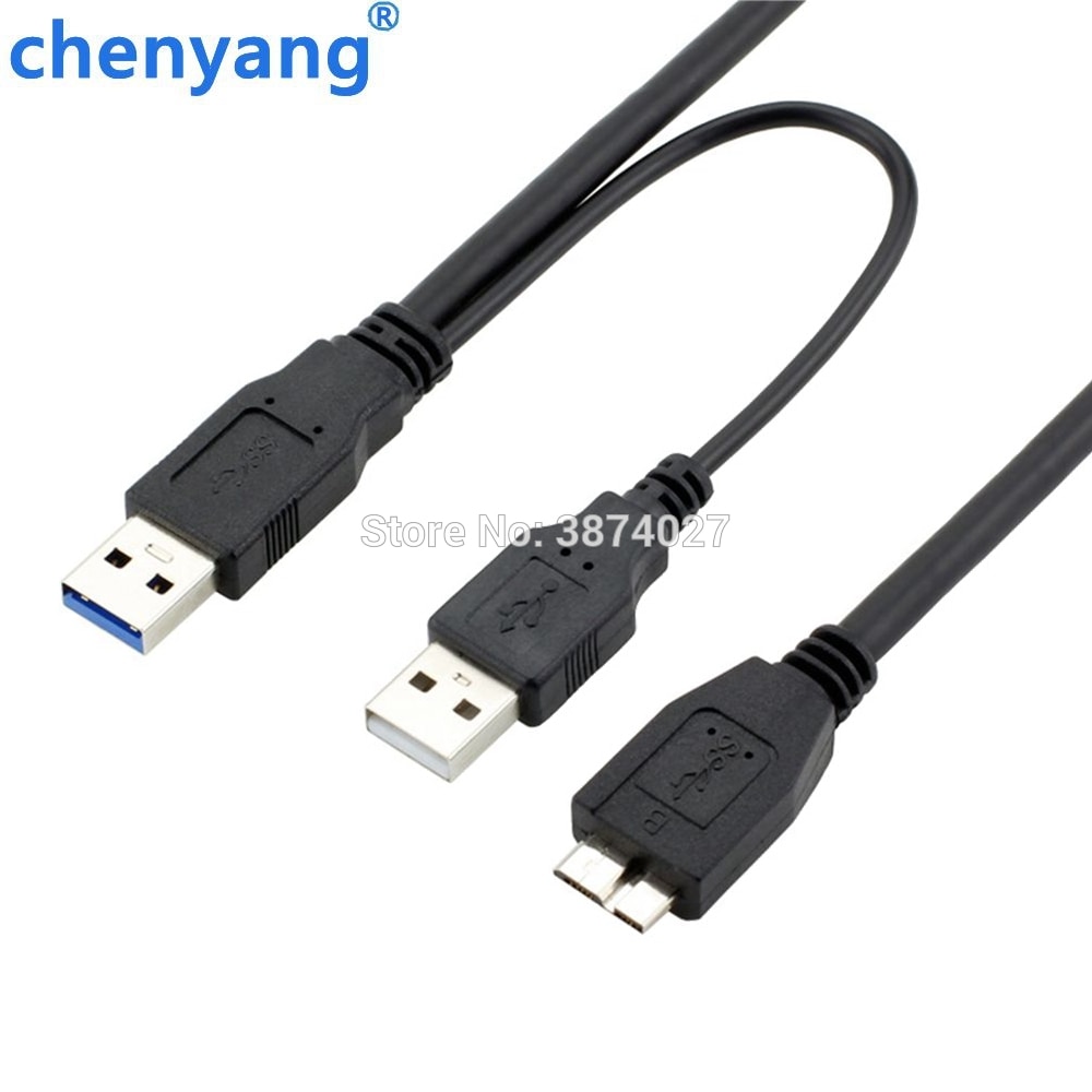 USB 3.0 Male naar Micro USB 3 Y Kabel met Extra usb Power USB3.0 Male naar Micro USB3.0 B Mannelijke adapter Kabel voor HDD Harde Schijf