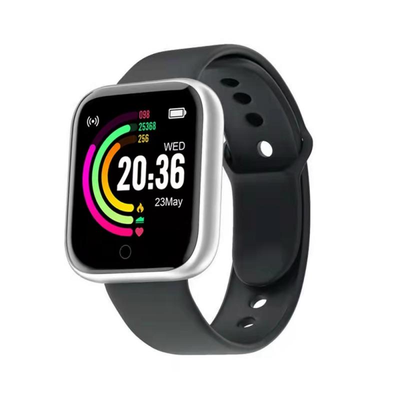 Montre connectée Y68 pour hommes et femmes, étanche, moniteur de fréquence cardiaque, de pression artérielle, Bluetooth, pour Android IOS: 04