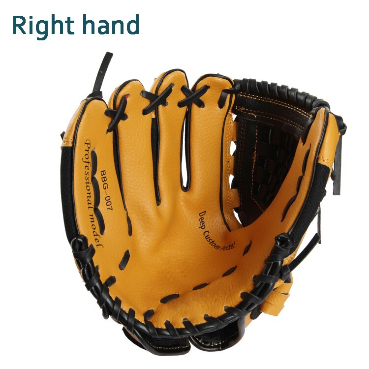 brown colour children left and right hand baseball glove non-slip super soft wear-resisting: Brown