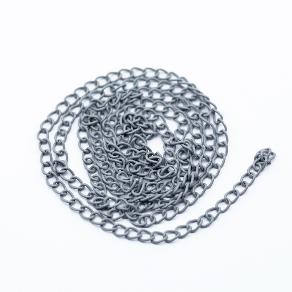 2 m/lot łańcuszki metalowe kolorowe łączenie łańcucha połączenie łańcucha rozszerzenie łańcucha dla DIY komponenty do wyrobu biżuterii styl boho: grey