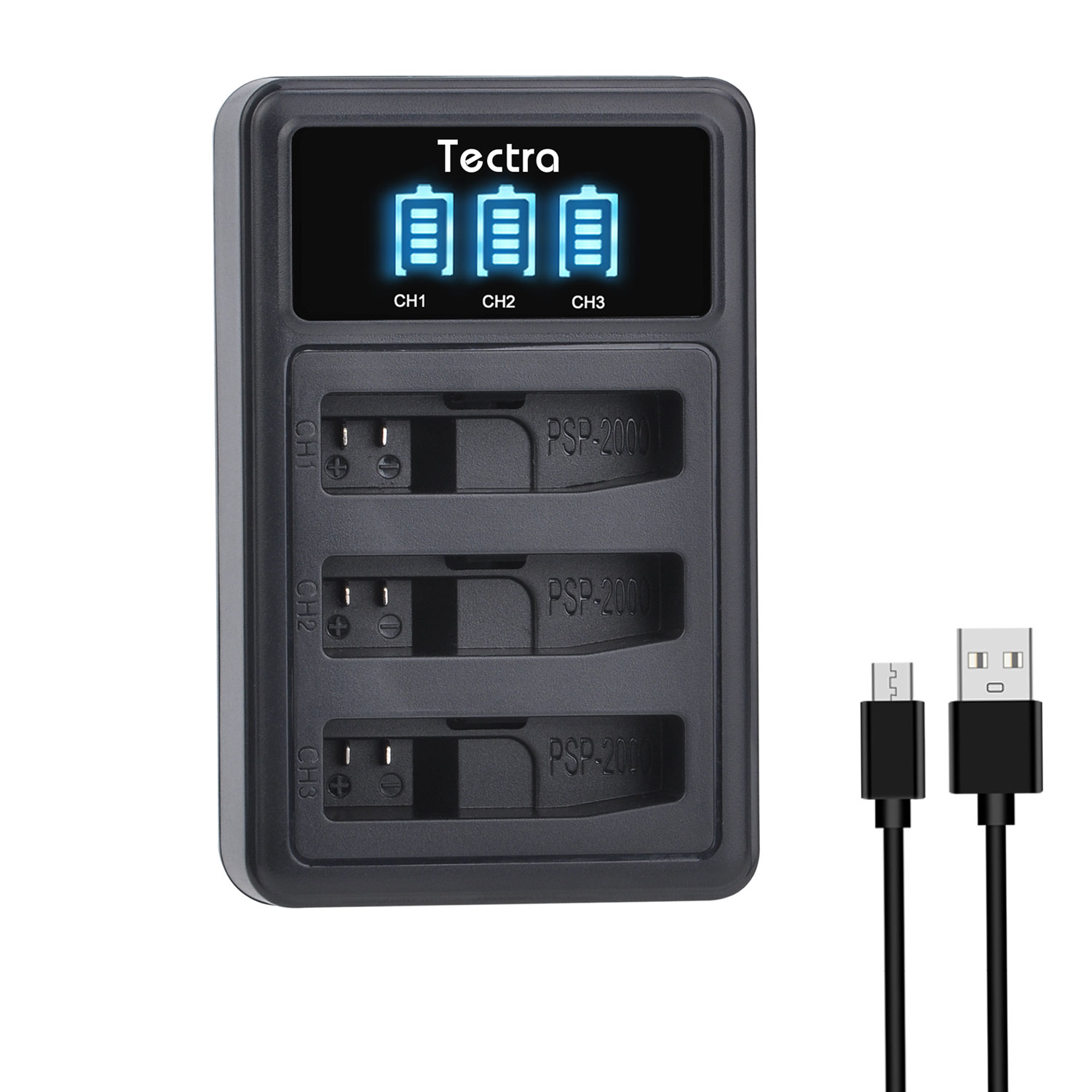 2400Mah Batterij + Led Oplader Voor Sony Psp 3000 Psp Slim 2000 PSP-S110 Console, PSP-2001, PSP-3000, PSP-3001, PSP-3002, PSP-3004: 1 charger