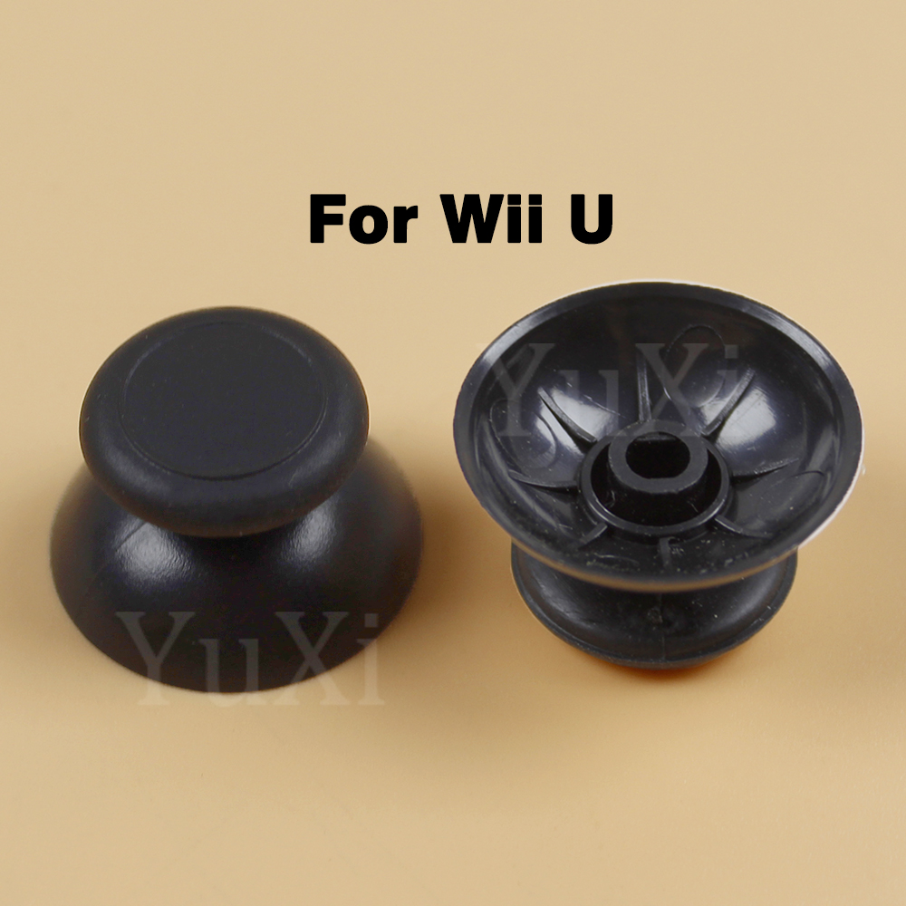 Capuchons de poignée de Joystick analogique 3D pour Wii U, 2 pièces, boutons pour nintendo WII WIIU, touches de manette de jeu, pièces de rechange: Or