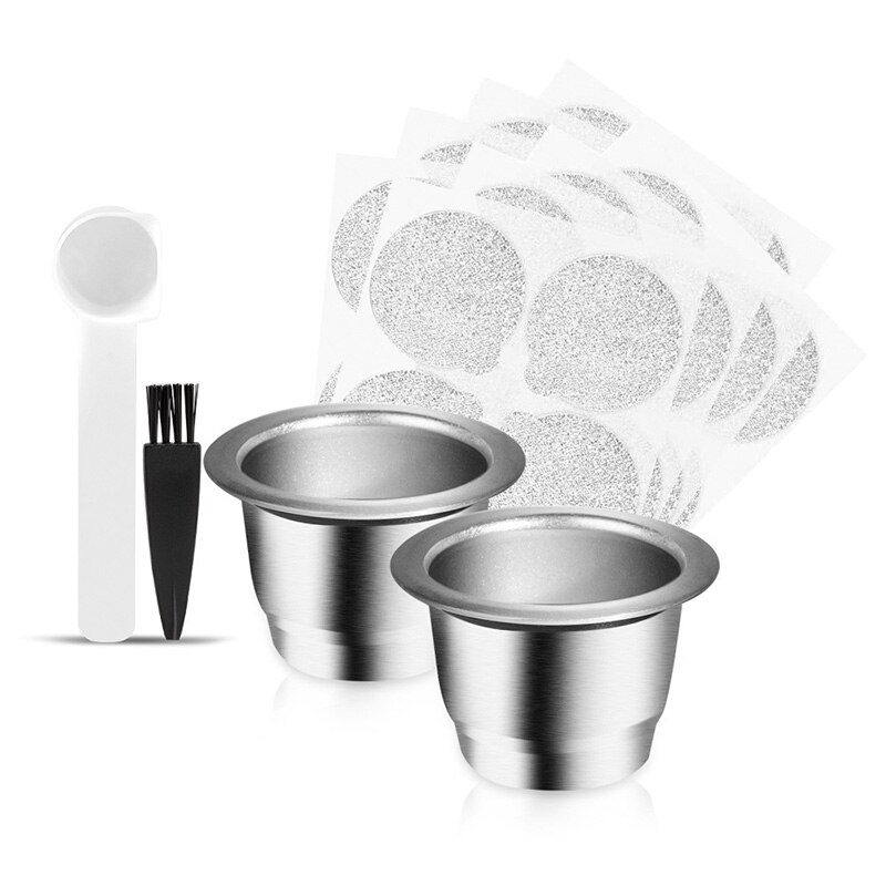Herbruikbare Espresso Capsules Hervulbare Koffie Pod Rvs Cups Compatibel Voor Nespresso Originalline Brouwer: Default Title
