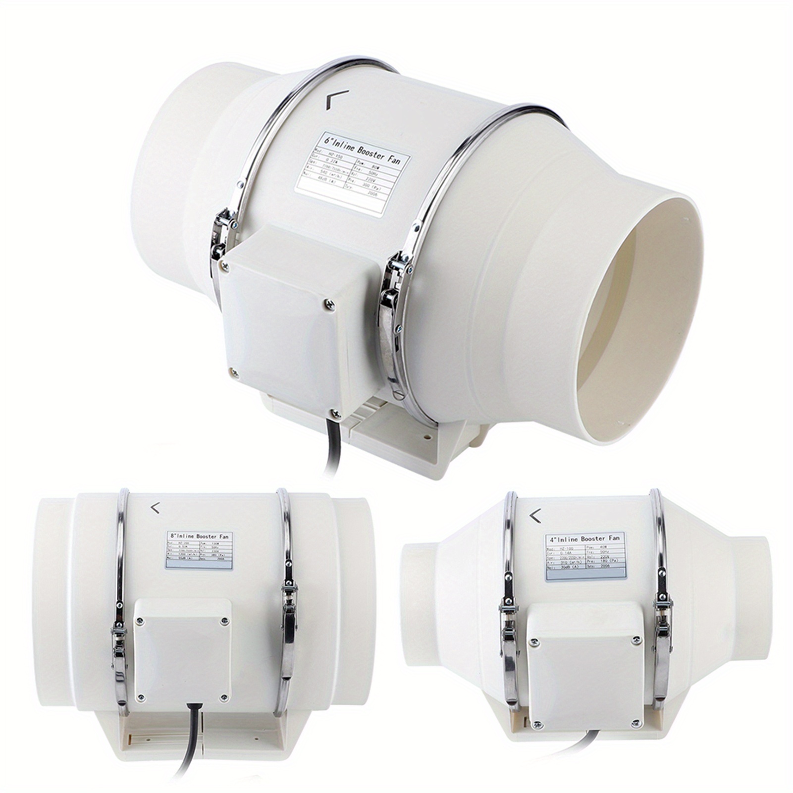 Hocheffizienter Inline-Kanalventilator-Extraktor, leiser Betrieb für Badezimmer, Küchen und Wohnungen, Ideal für hohe Luftfeuchtigkeitsbereiche