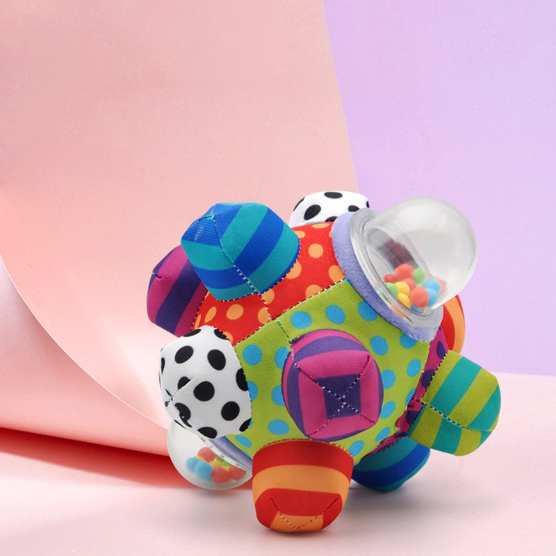 For Infant Polyester/Plastic with Little Loud Bell Grasping Toy Baby Rattles Ball Funny 1Pcs Nice HandBell Rattle Toys
