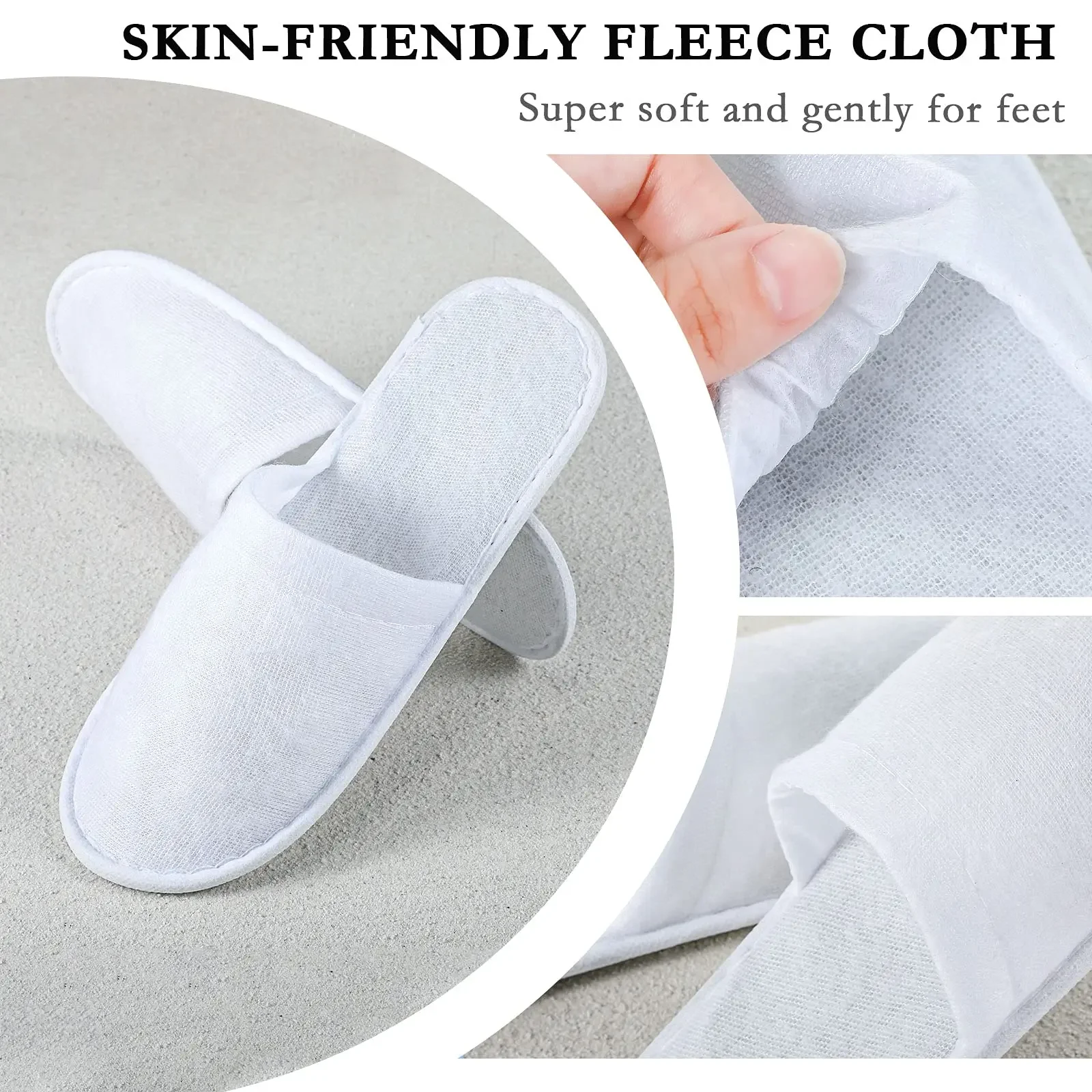 Disposable Slippers 10/20 Pairs Cotton of Closed-to Bathroom Slippers Suitable Suitable Home Guest Hospitality Shoes SPA