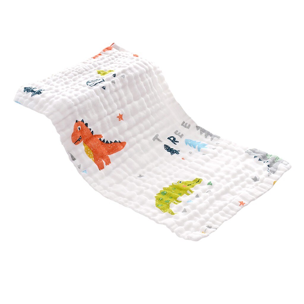 neugeboren Baby Karikatur Drucken Wasser waschen Baumwolle Gesicht waschen Handtuch Speichel Handtuch Musselin wickeln neugeboren Baby Bettwäsche Decken: E