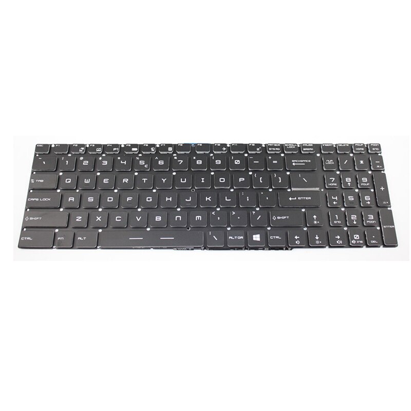 ! Teclado para ordenador portátil con cristales RGB y retroiluminación, teclado colorido para MSI GT62 GE62 GE72 GS60 GS70 GL62 GL72 GP62 GT72S GP72 GL63 US: Black RGB Keyboard