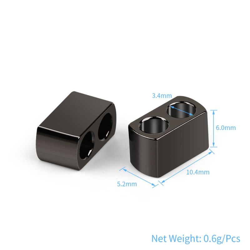 Hifi Hoofdtelefoon Splitter 6.8Mm Tot 3.4Mm Aluminium Y Splitter Schuifregelaar Diy Jack Audio Connector 8 Strengen Headset Kabel Adapter