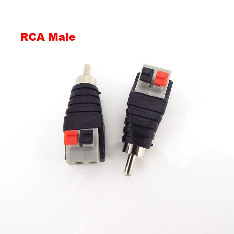 2.1*5.5mm Speaker Wire A/V Cable to Audio Male Female RCA Connector Press Plug Terminal Adapter Jack Plug