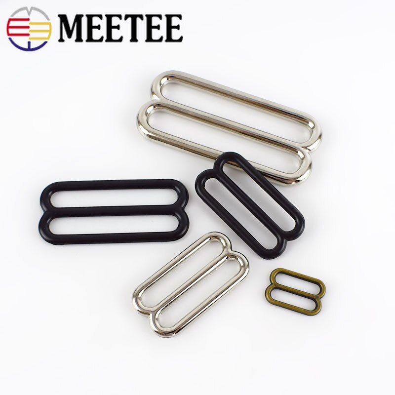 Meetee 5/10 st 14-50mm metall o ring tri-glide spännen bh-ringar skjutreglage rem justera spänne spänne gör-det-själv plagg sömnadstillbehör
