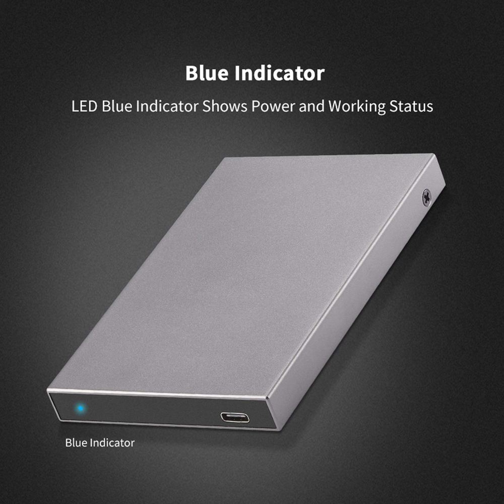 SSK Aluminum 2.5 Inch Hard Drive Enclosure USB C 3.1 6Gbps To SATA External HDD Case Adapter SATA HDD SSD with UASP Compatible