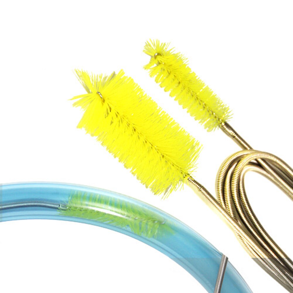 Cepillo de limpieza de tuberías de Acuario, tubo de aire Flexible, manguera de doble extremo, herramienta de limpieza de filtro de agua de tanque de peces, herramienta de lavado de nailon, 155cm