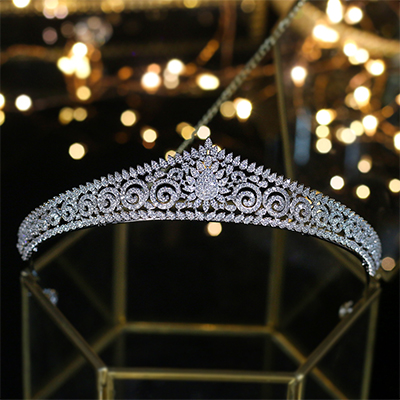 Wedding Tiaras Bridal Headpiece Bride Hair Jewelry Queen Crowns Tocado Novia Wedding Hair Accessories: silver