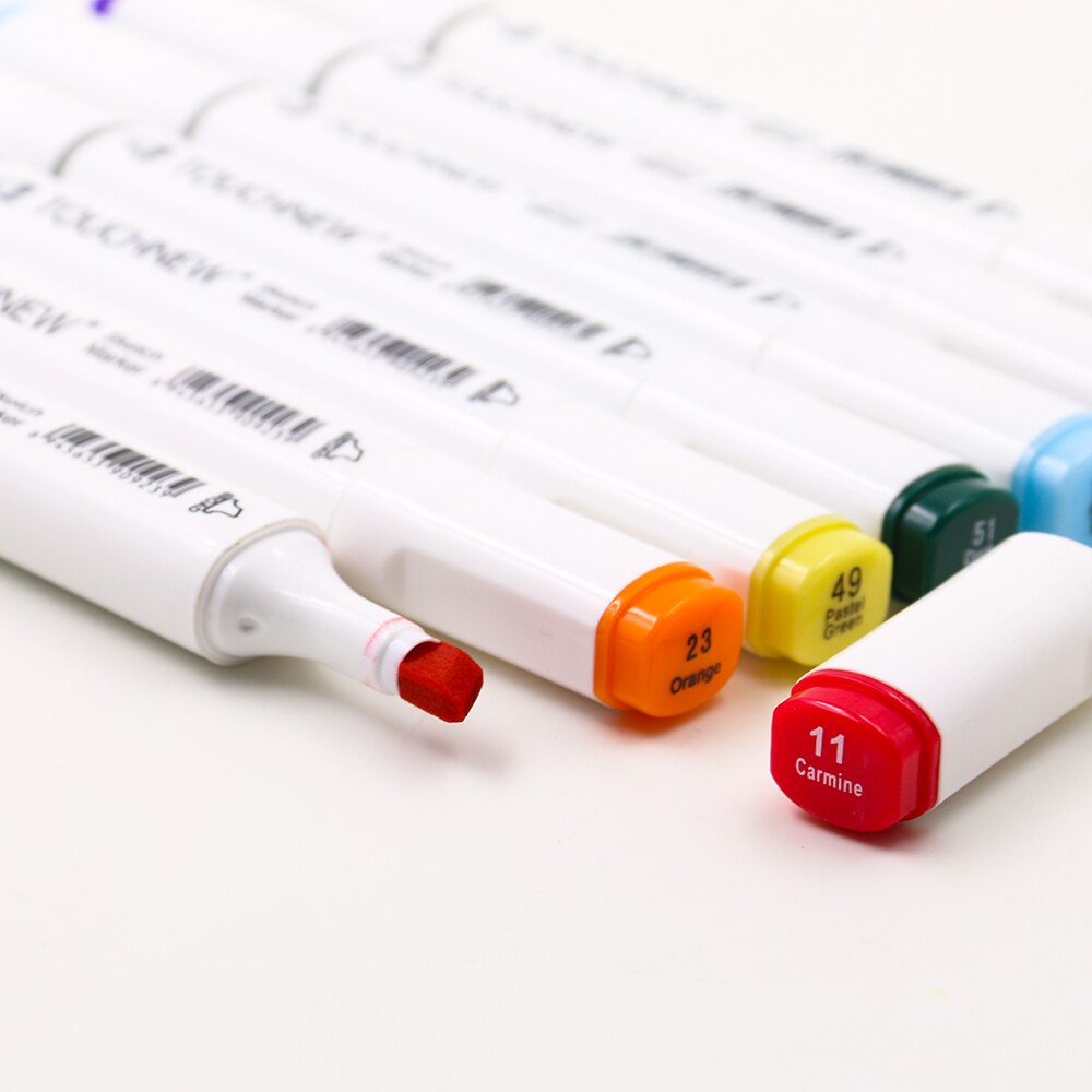 TOUCHNEW 30/40/60/80 Colors Art Markers Alcohol Based Markers Drawing Pen Set Manga Dual Headed Art Sketch Marker Pens
