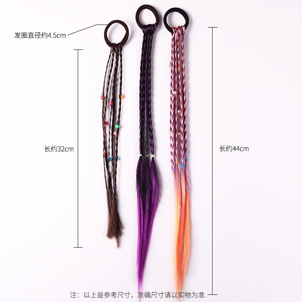 1PCS Girls Elastic Hair Band Rubber Band Hair Accessories Wig Ponytail Headband Kids Twist Braid Rope Headdress Hair Braider