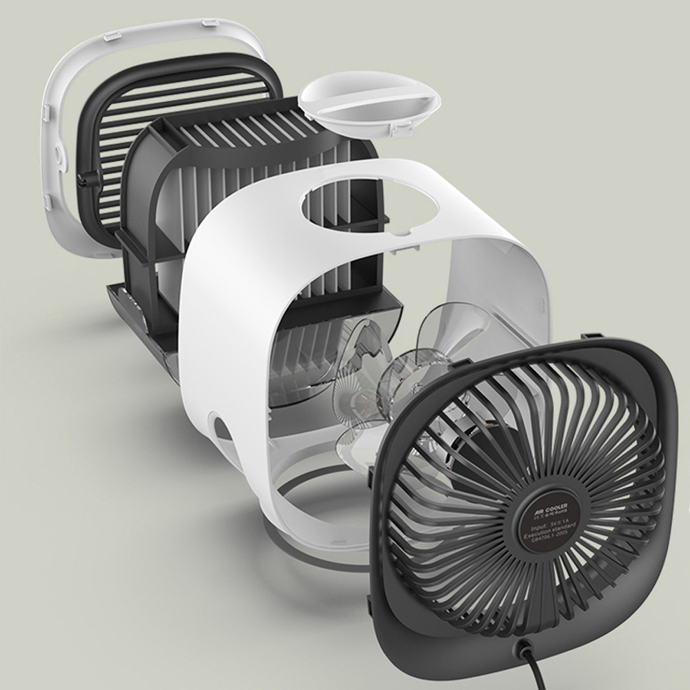 Plzdf Draagbare Ventilator Mini Airco Ventilator Luchtbevochtigers Air Cooler Fans Usb Koeler Tafel Ventilator Voor Office Koel Apparaat