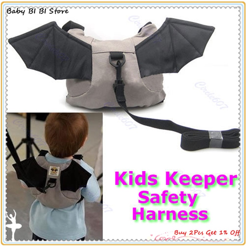 1Pc Baby Kid Keeper Toddler Walking Safety Harness Strap Rein Bat Backpack Bag