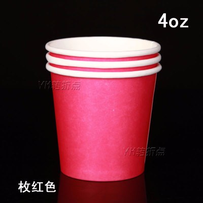 4Oz Wegwerp Kopjes Dikke Proeven Geconcentreerde Kleur Proeverij Cup Koffie Paper Cup Voor Koffie 100Ml Papier Cup: rose