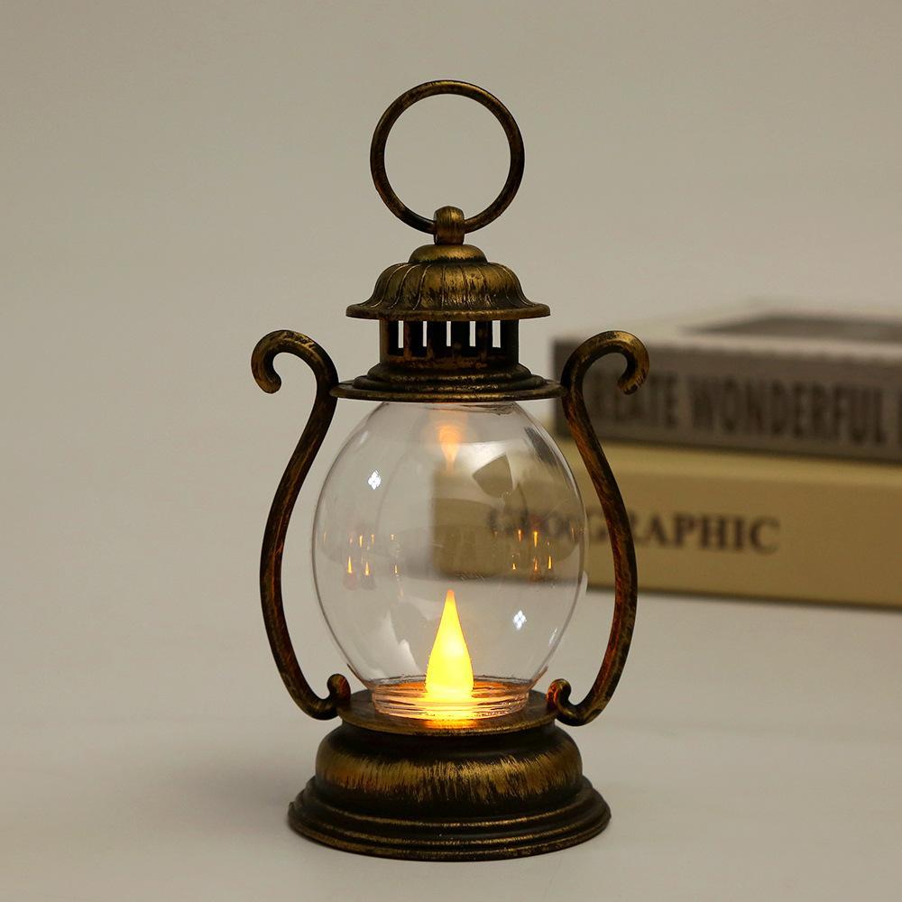 Portable LED Vintage Lantern Indoor Decor Lights Battery Powered for Home Xmas Year Navidad Ornaments