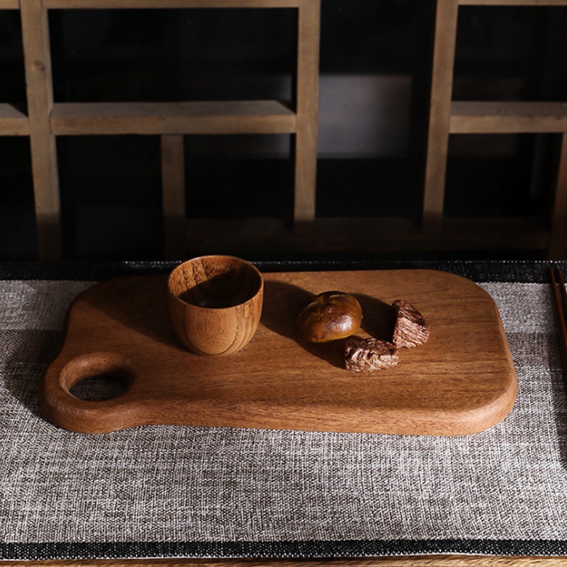 Simple madera de ébano de cocina de tablero de corte engrosada madera entera de tabla para pan tabla