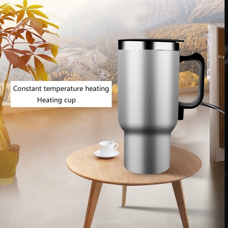 12V 500ML Draagbare Cup Waterkoker Reizen Koffiemok Elektrische Rvs Met Aansteker Kabel Auto Water Houden warmer Waterkoker