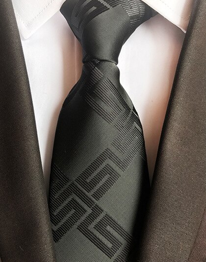 Gusleson 8Cm Mannen Zijden Stropdas Effen Plaid Gestreepte Stropdassen Voor Mannen Formele Zakelijke Bruiloft Accessoires Stropdas Voor Man Party
