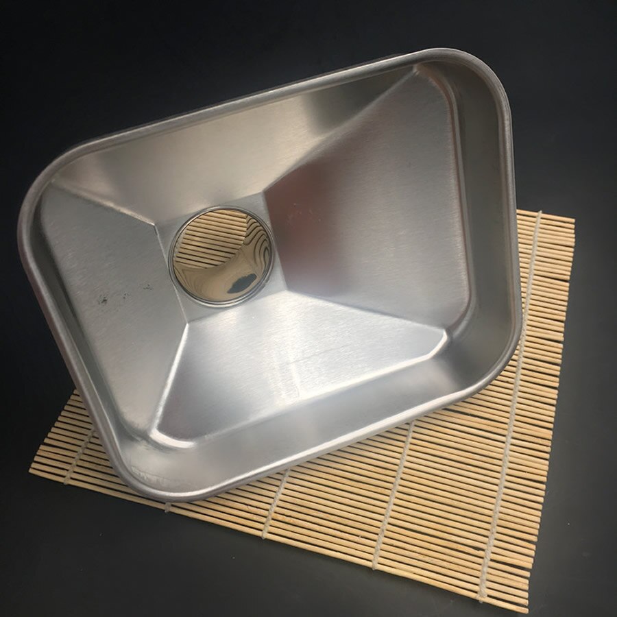 Funnel Rectangle Wide-bore Funnel 304 Stainless Steel Household Grain Food Wine Funnel 20cm 17cm