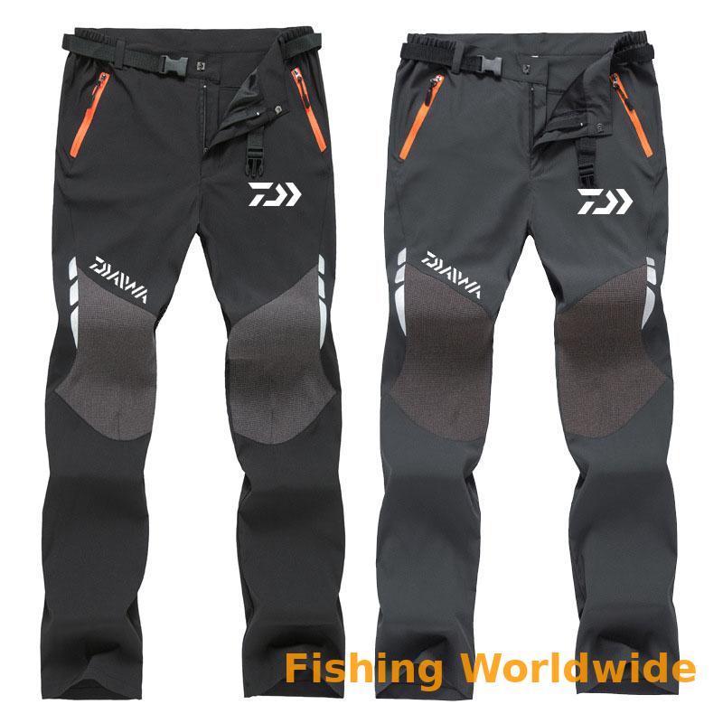 Summer Autumn Men DAIWA Fishing Clothing Outdoor Breathable Quick Dry Hiking Fishing Pants Men Loose Big Size Pants