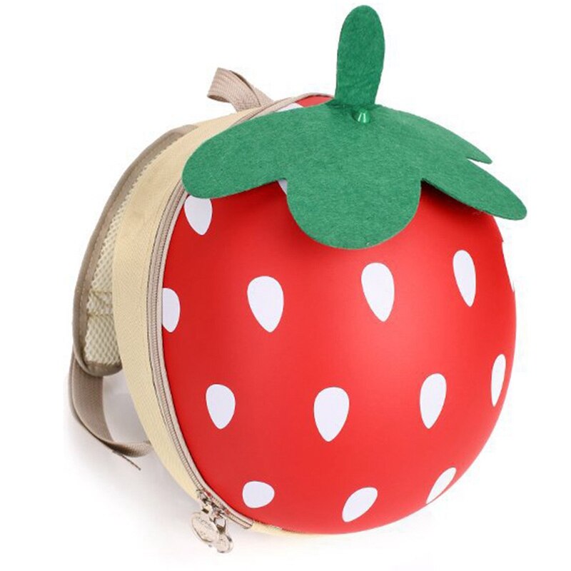 1-5 Year Old Boy and Girl Children Backpack Schoolbag 3D Strawberry Shape Cartoon Mini Schoolbag