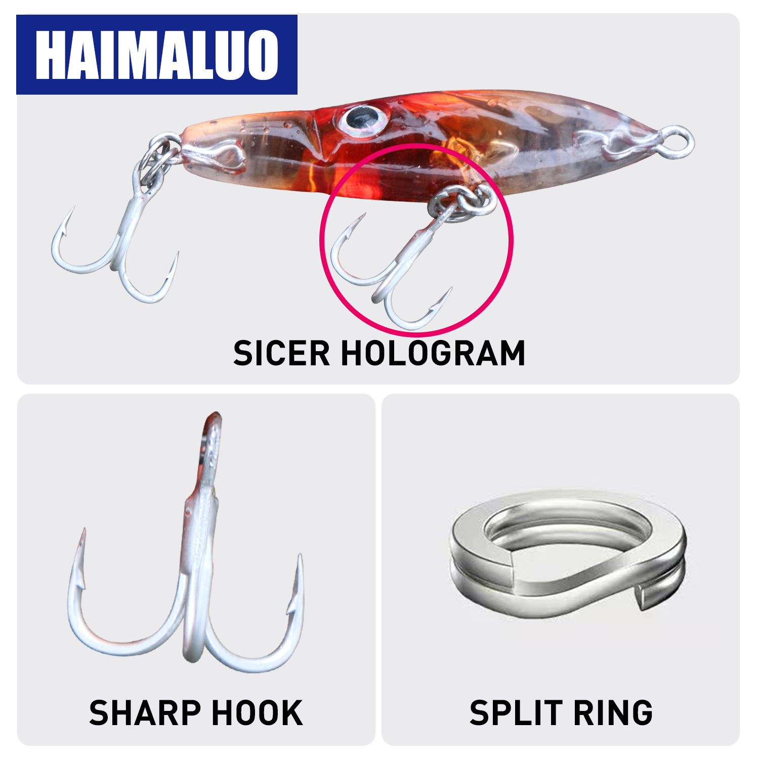 HAIMALUO Kleine Vis Harde Vissen Lokt Mini Zinken Potlood Lokken 48mm 2.8g Forel Baars Aas Rolling visaas Rotsvissen