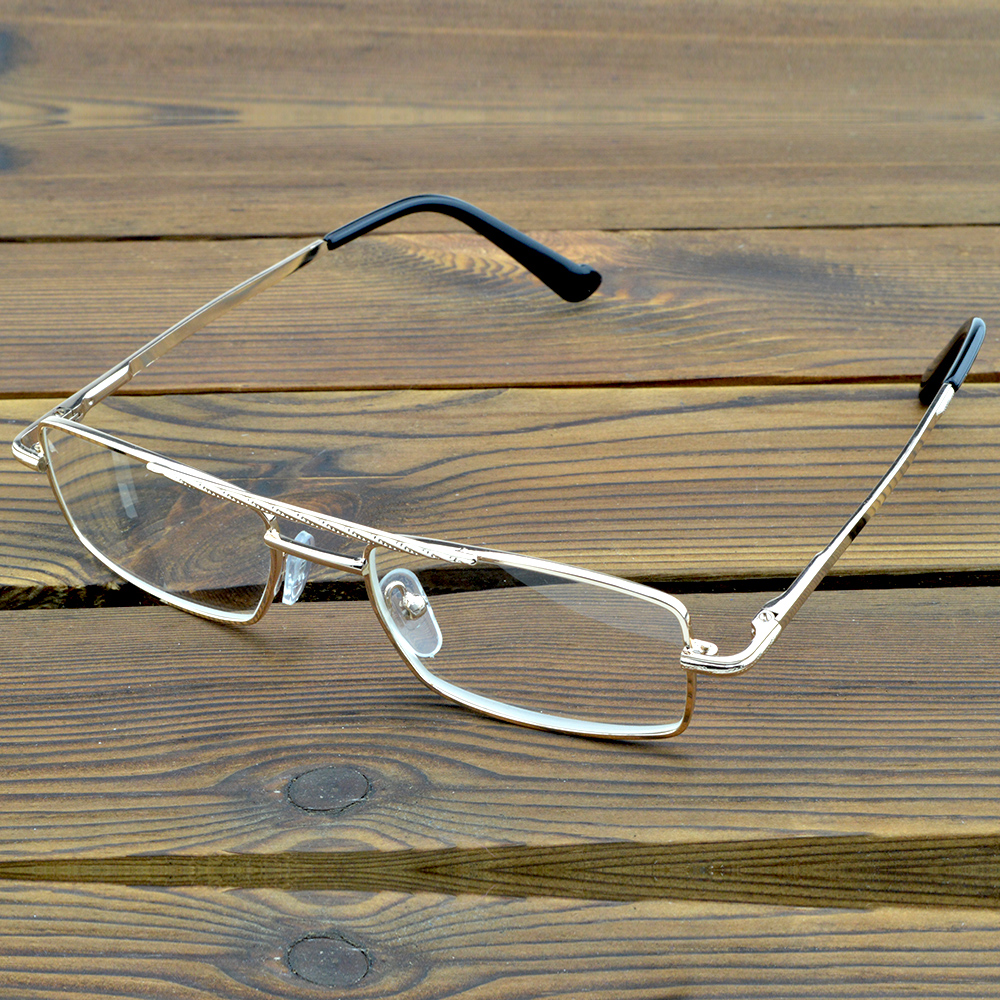 Lentes de vidro resistentes à abrasão, ponte dupla, estrutura retangular, óculos de leitura, + 0,75, + 1, + 1,25, + 1,5, + 1,75, + 2, + 2,5, + 2,75 a + 4