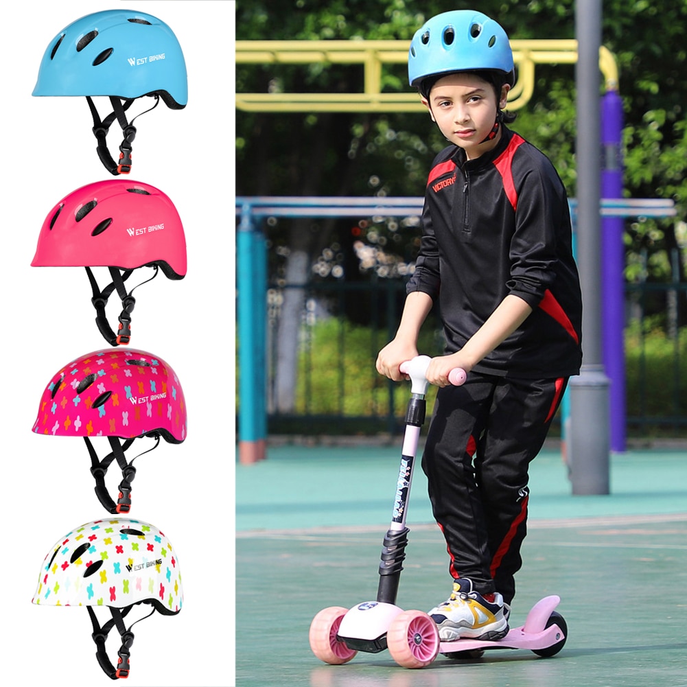 Westbiking Kids Fietsen Helm Rolschaatsen Scooter Kinderen Veiligheid Gear Skateboard Roller Verstelbare Beschermende Veiligheid Gear
