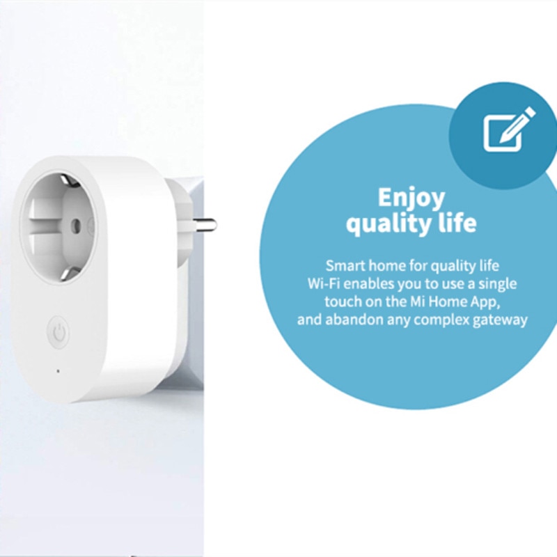 Xiaomi mijia eu smart uttag kontakt fjärrkontroll tidbrytare intelligent minne energisparande fungerar med alexa/google assistant
