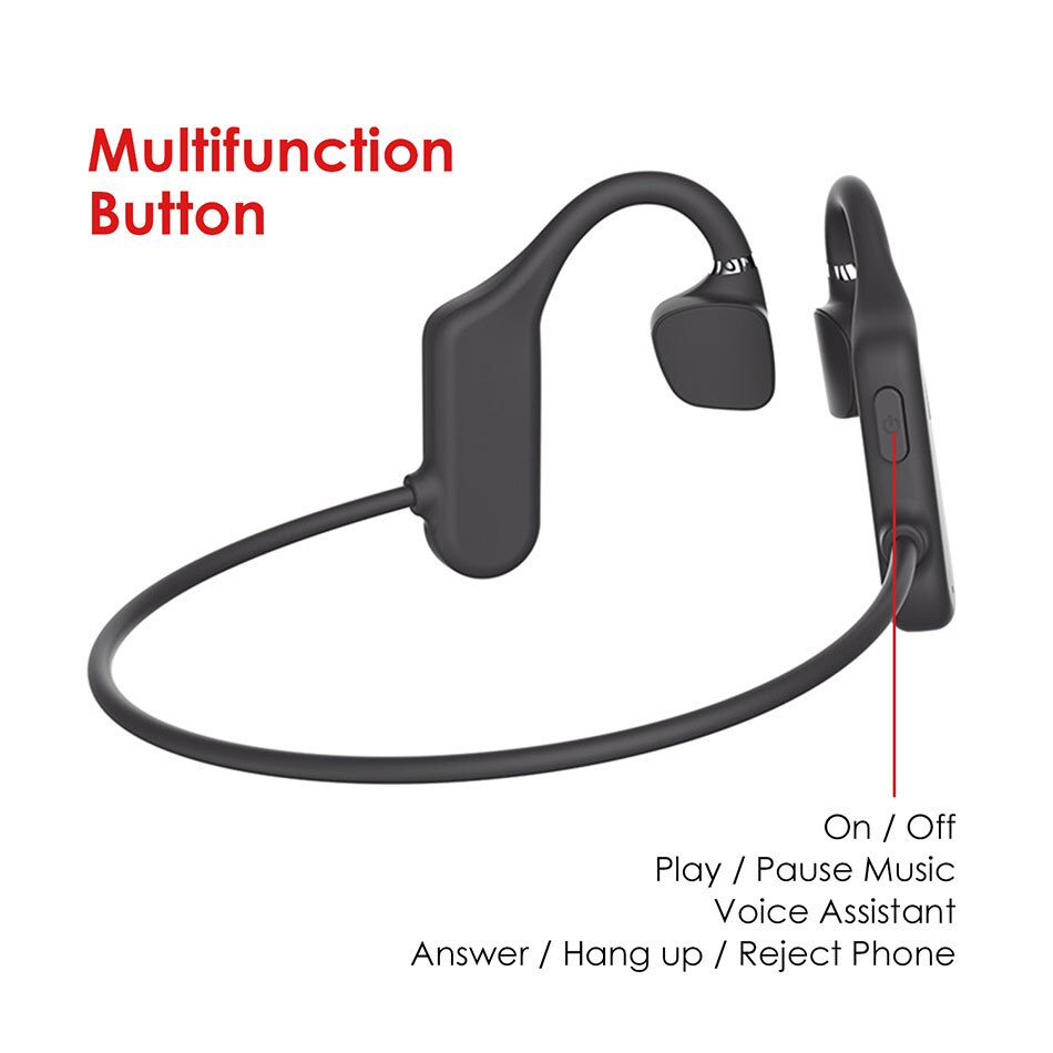 AS4 Luchtgeleiding Hoofdtelefoon Ultra Light Bluetooth 5.0 Draadloze Headset Open Oor Headset IPX5 Transpiratie Sport Koptelefoon