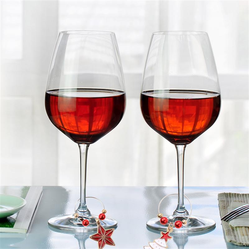 12 Uds. De adornos navideños para copa de vino, adornos para , copas de vino, decoración de vaso de vino, adornos para bebidas para Navidad
