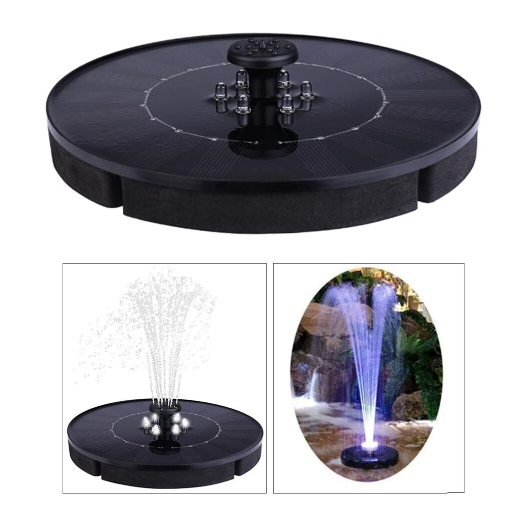 LED Solar Power Water Fountain Pump Garden Fountain Pump Bird Bath Floating