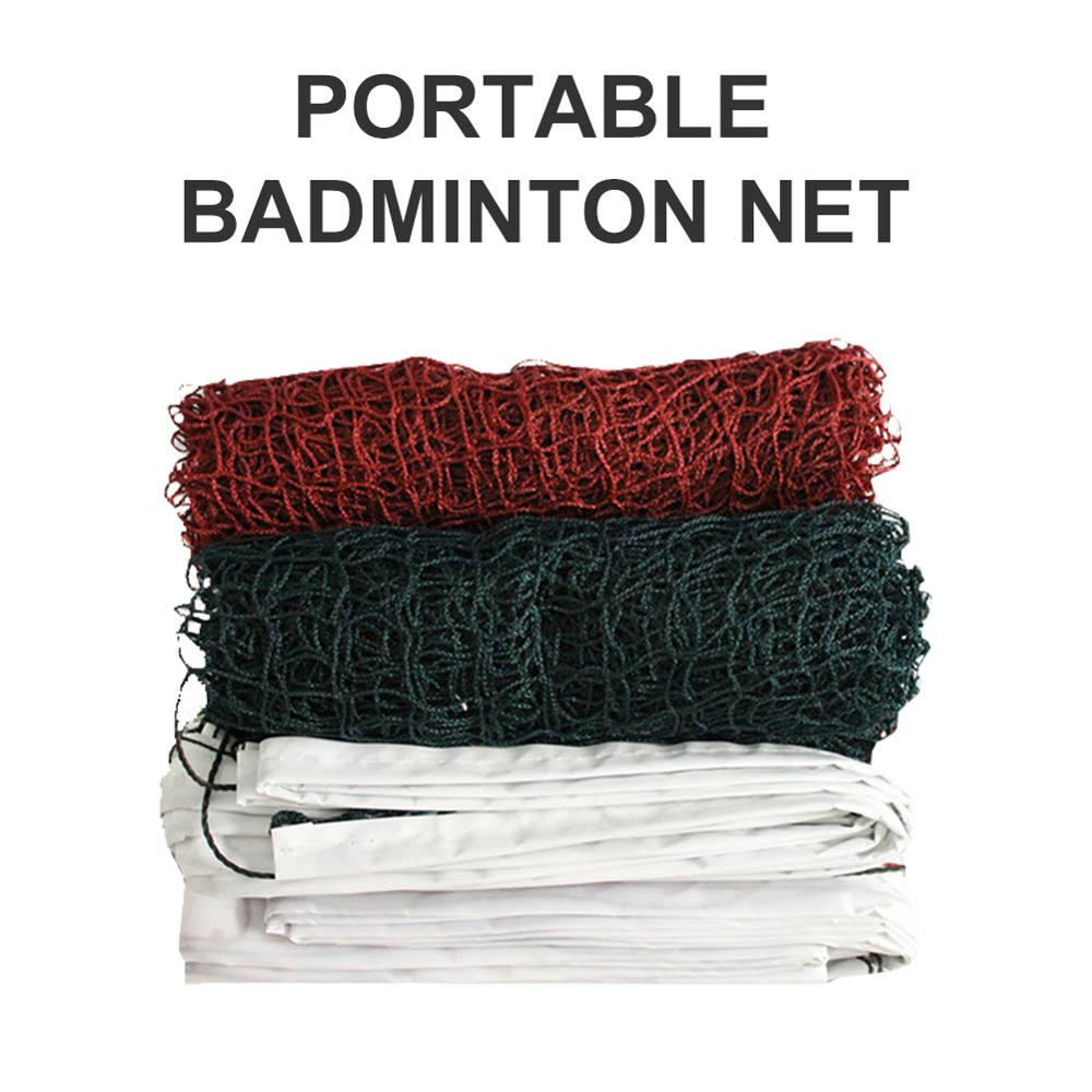 Profissional badminton net 1 "buraco dobrável corda de náilon portátil net 20 pés longo badminton jogo padrão net acessórios fitness