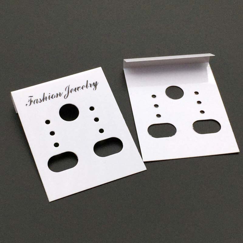 50 Stuks Plastic Earring Ear Studs Haken Verpakking Display Tag Kaarten Benodigdheden Voor Sieraden 29x38mm: white
