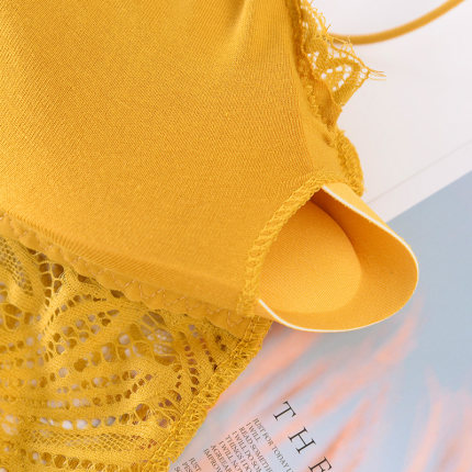 Blonde bh bandeau top til kvinder strop tank bralette sexet lingeri kvindelig trådløst undertøj dame blonde polstret camisole crop top