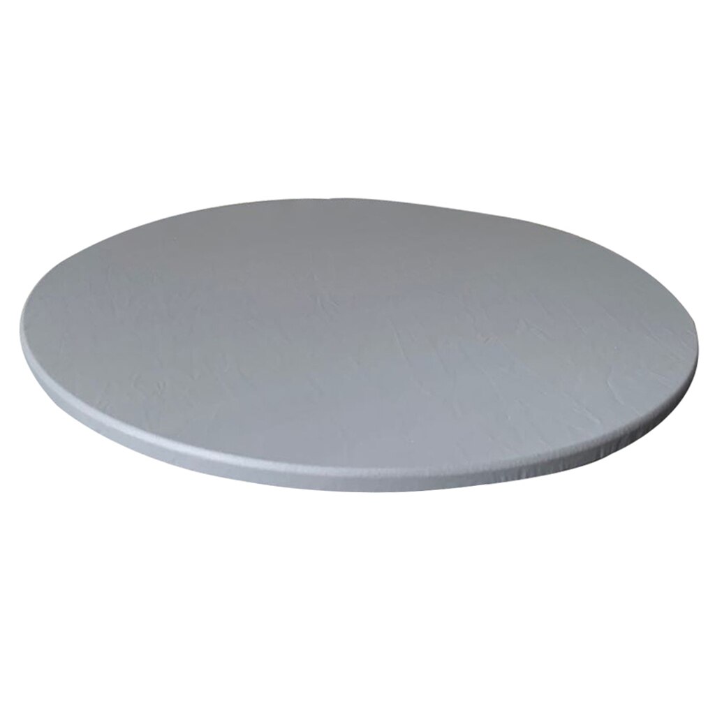 Uitgerust Tafel Dekken Doek Elastische Randen Ronde Zachte Tafelkleed Tot 120Cm Dia: Gray